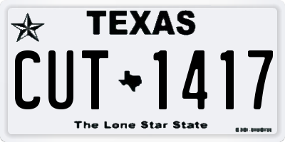 TX license plate CUT1417
