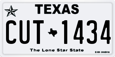 TX license plate CUT1434
