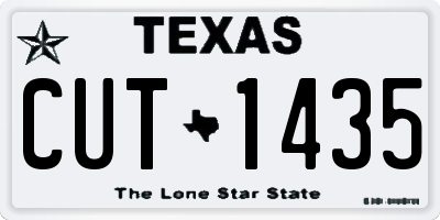 TX license plate CUT1435