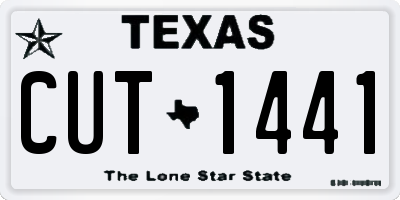 TX license plate CUT1441