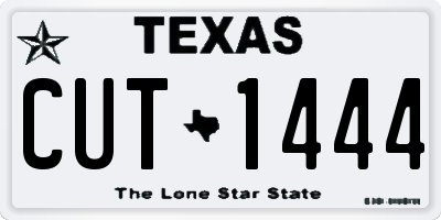 TX license plate CUT1444