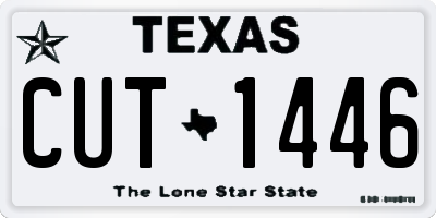 TX license plate CUT1446