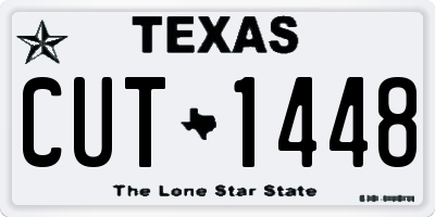 TX license plate CUT1448
