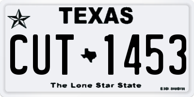 TX license plate CUT1453