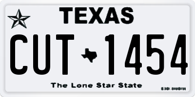 TX license plate CUT1454