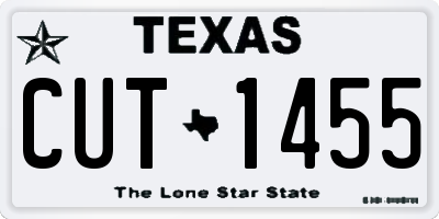 TX license plate CUT1455