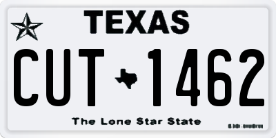 TX license plate CUT1462