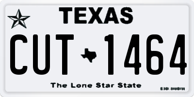 TX license plate CUT1464