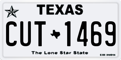 TX license plate CUT1469