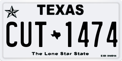 TX license plate CUT1474