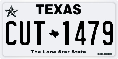 TX license plate CUT1479