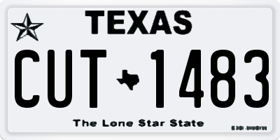 TX license plate CUT1483