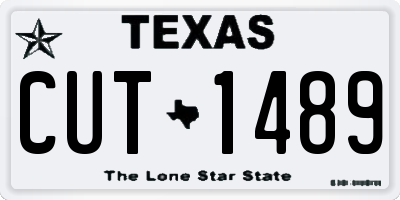 TX license plate CUT1489