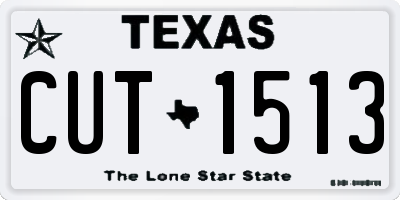 TX license plate CUT1513