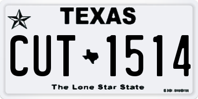 TX license plate CUT1514