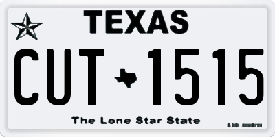 TX license plate CUT1515