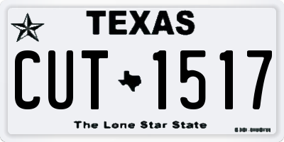 TX license plate CUT1517