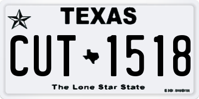 TX license plate CUT1518