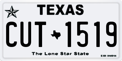 TX license plate CUT1519
