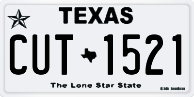 TX license plate CUT1521