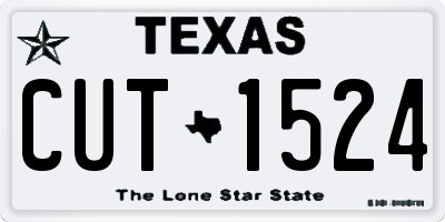 TX license plate CUT1524