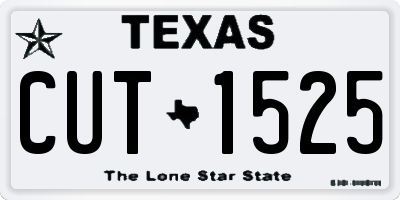 TX license plate CUT1525