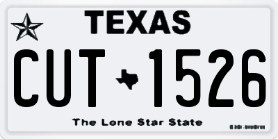 TX license plate CUT1526