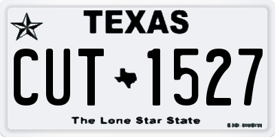 TX license plate CUT1527