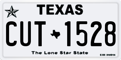 TX license plate CUT1528