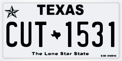 TX license plate CUT1531