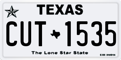 TX license plate CUT1535