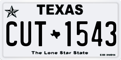 TX license plate CUT1543