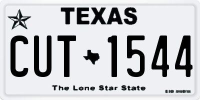 TX license plate CUT1544
