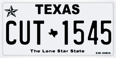 TX license plate CUT1545