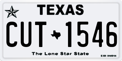 TX license plate CUT1546