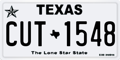 TX license plate CUT1548