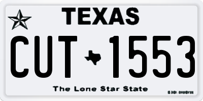 TX license plate CUT1553