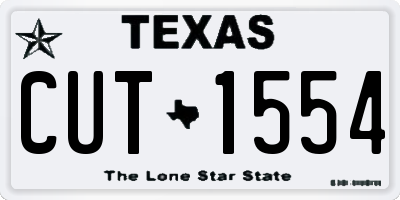 TX license plate CUT1554