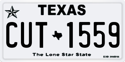 TX license plate CUT1559