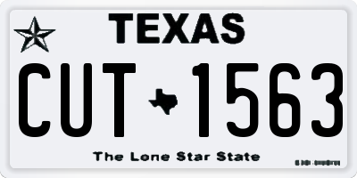 TX license plate CUT1563
