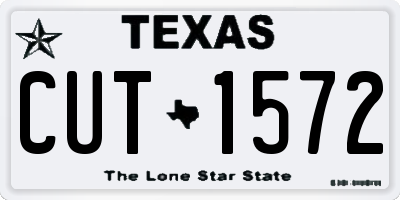 TX license plate CUT1572