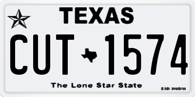 TX license plate CUT1574