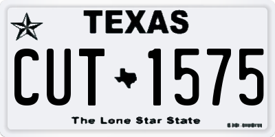 TX license plate CUT1575