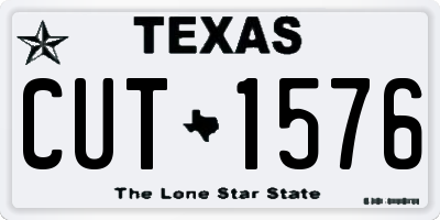 TX license plate CUT1576