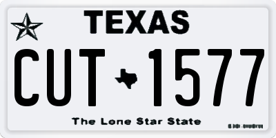 TX license plate CUT1577