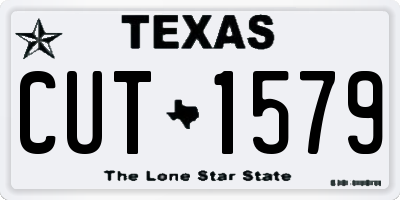 TX license plate CUT1579