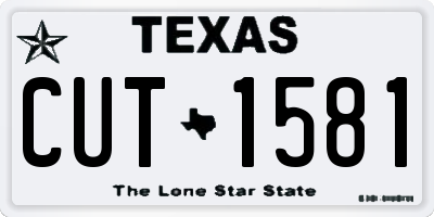TX license plate CUT1581