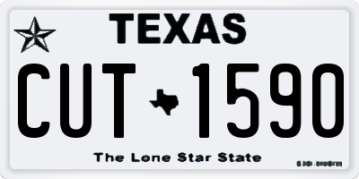 TX license plate CUT1590