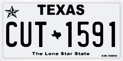 TX license plate CUT1591