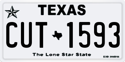 TX license plate CUT1593